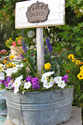 Metal tub planter