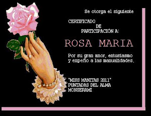 CERTIFICADO DE MISS MANITAS 2011