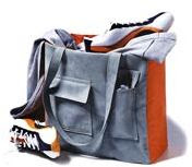 Gray-and-Orange Pocket Bag