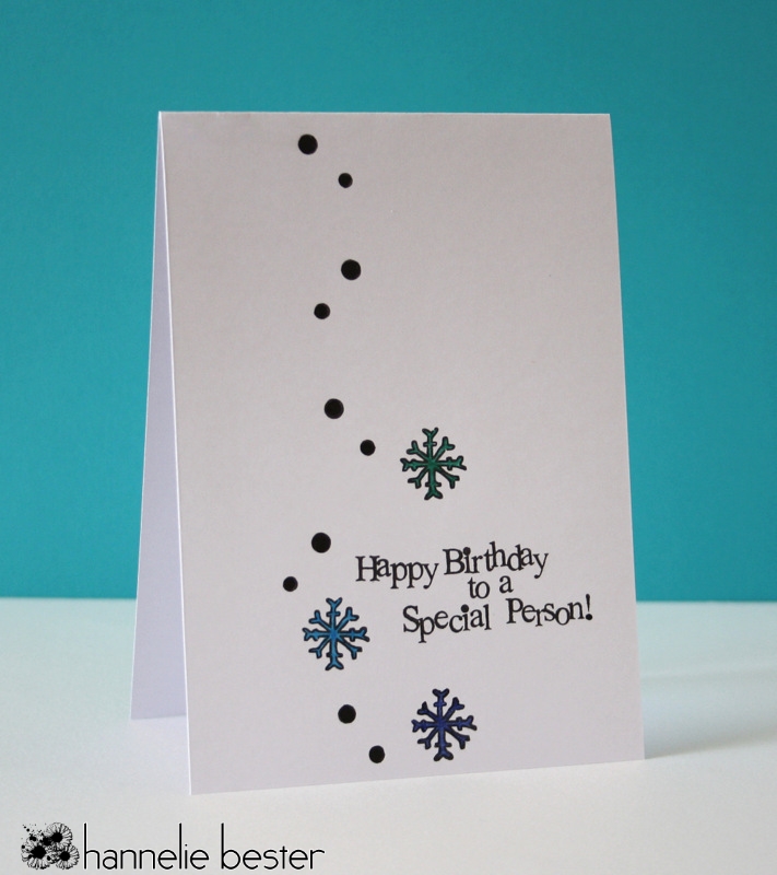 snowflake birthday card