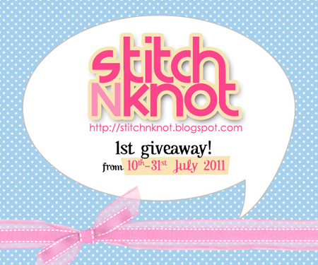 stitchNknot 1st giveaway!