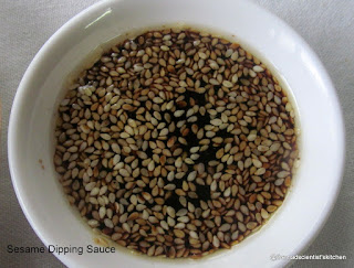 Aehobakjeon  (Korean Zucchini Pancakes) with Sesame Dipping Sauce