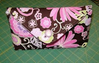 Envelope style makeup bag