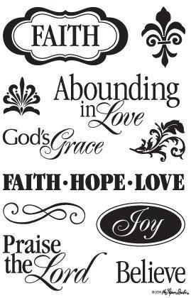 Falth, Hope, Love CS097 Clear Stamps the Paper Studio