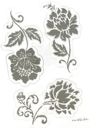 Ornate Flowers CS068 Clear Stamps the Paper Studio