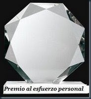 Premio al Esfuerzo Personal otorgado por Luis Tamargo