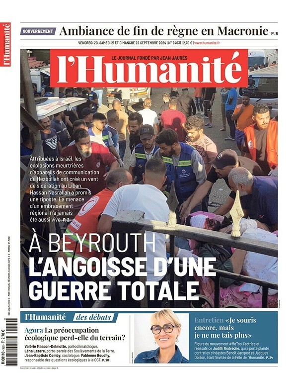 la une de l'humanité