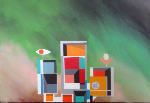 Michael Murphy - Structure 2 Division 31, Acrylic on Canvas