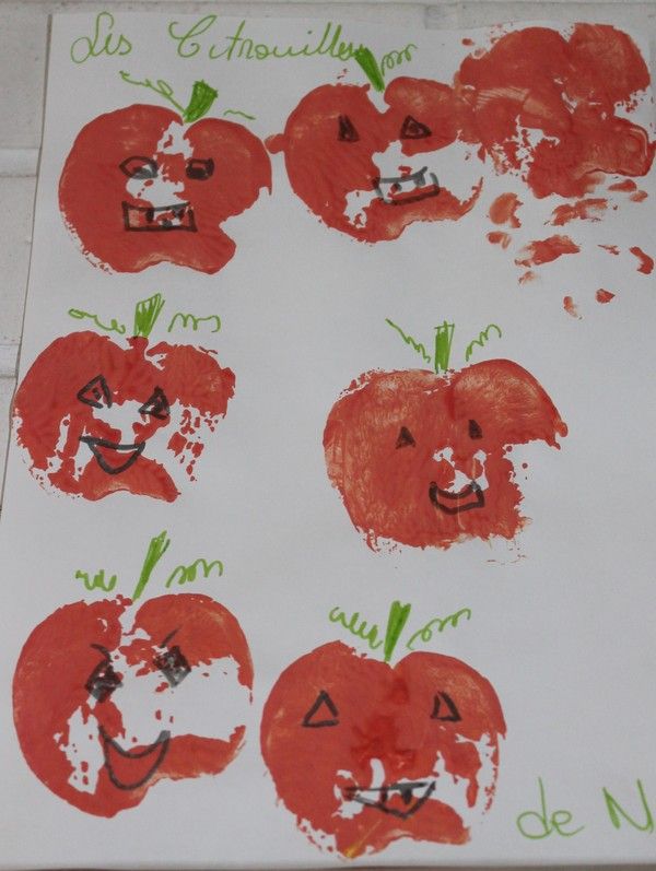 de jolies citrouilles par N. (3 ans et demi )