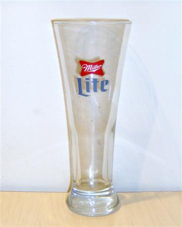 beer glass from the Miller brewery in U.S.A. with the inscription 'Miller Lite'