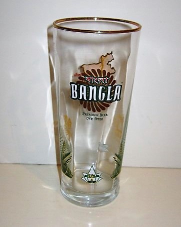 beer glass from the The Far East Beer Company brewery in England with the inscription 'Bangla Premium Beer'