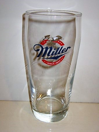 beer glass from the Miller brewery in U.S.A. with the inscription 'Miller Since 1855'