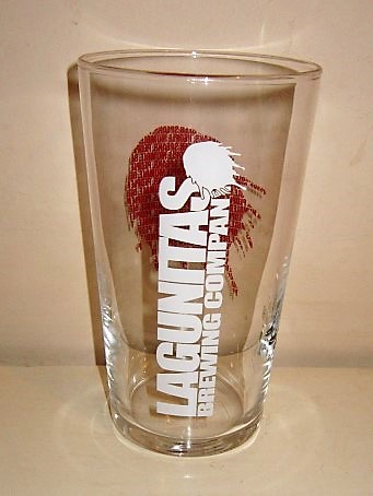 beer glass from the Heineken International brewery in U.S.A. with the inscription 'Lagunitas Brewing Company'