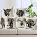 Decorative Pillows Black and White