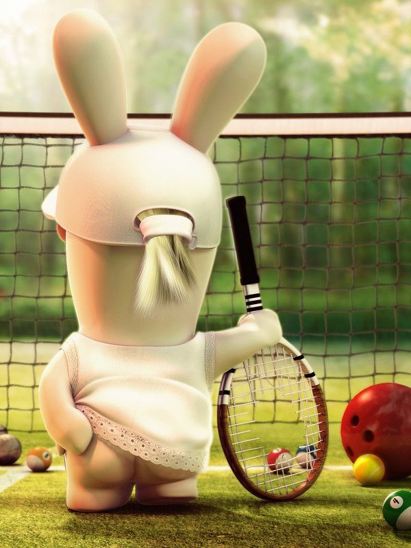 Lapins crétins tennis