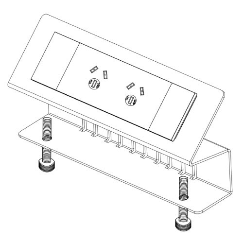 Pegasus Desk Top Power and Data Rail