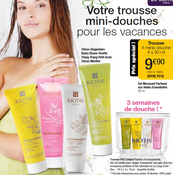 MINI TOUSSE DE GEL DOUCHE POUR LES VACANCES !