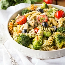 Pesto Chicken Pasta Salad