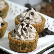 Mousse Filled Chocolate Chip Cookie Cups