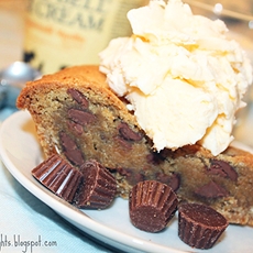 Pretzel Bottomed Reeses Peanut Butter Cup Cookie Pie