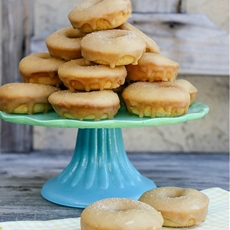 Homemade Baked Churro Caramel Doughnuts