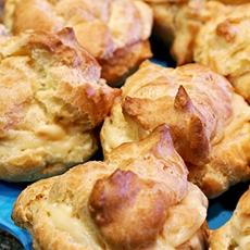 Easy Custard-filled Cream Puffs with Chocolate Ganache