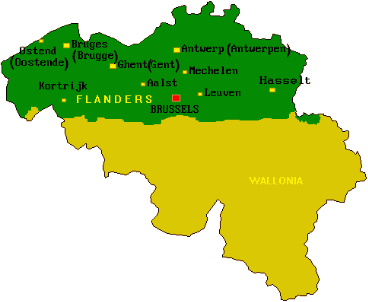 Map of Flanders