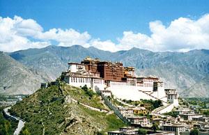 The Potala Palace above Lhasa, Tibet