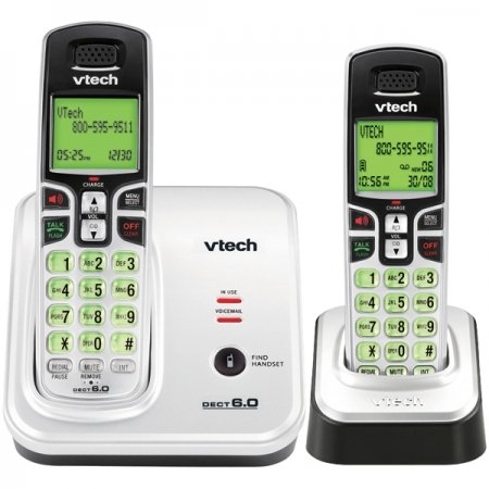 Vtech CS6219-2 DECT 6.0 Expandable 2-Handset Cordless Phone System with Caller ID and Handset Speakerphone (CS6219-2)