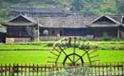 Scenery of stilted houses of Tujia ethnic group