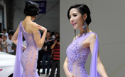 Model poses at Changchun auto show