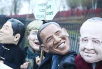 Protesters demonstrate during UN Climate Change Conference in Poland 