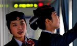 Twin sisters serve during Spring Festival travel rush for the first time