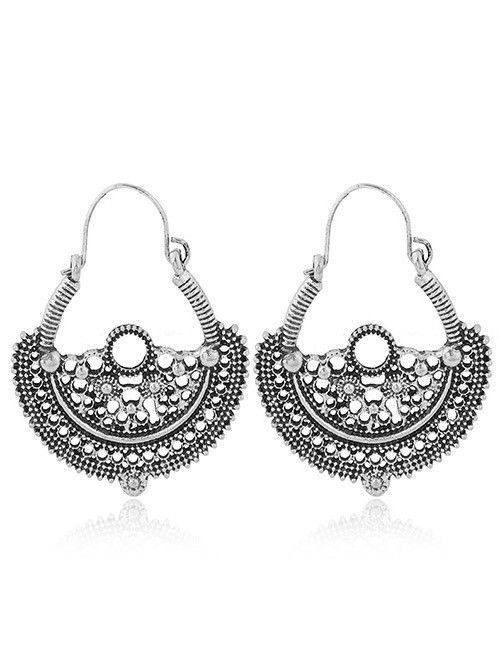 Boucles d'oreilles - Style boho, métal argent vieilli