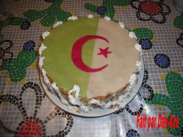 Gateau avec drapeau