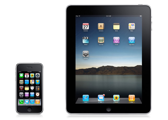 iPadding: Appleâ€™s iPhone (2007) and iPad (2010) home screens