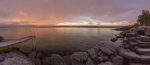 Sunset from Bygdøy - this is what it looked like when I arrived