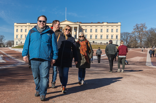 In front of the Royal Palace