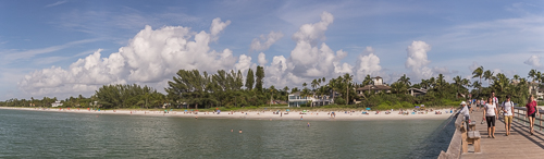 Panorama view from the pier at Naples