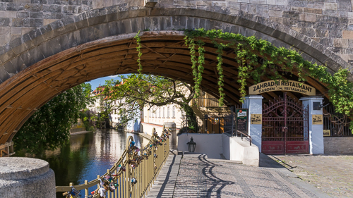 Underneath the Charles Bridge, this was basically the view from our apartment