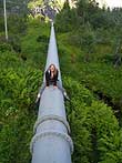 Climbing over the pipeline