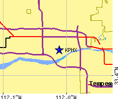 Area around KPHX (Phoenix Sky Harbor International Airport)