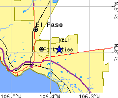 Area around KELP (El Paso International Airport)