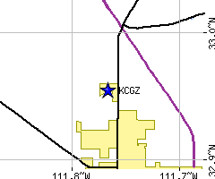 Area around KCGZ (Casa Grande Municipal Airport)