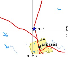 Area around KLZZ (Lampasas Airport)