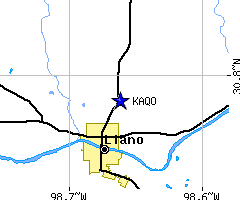 Area around KAQO (Llano Municipal Airport)