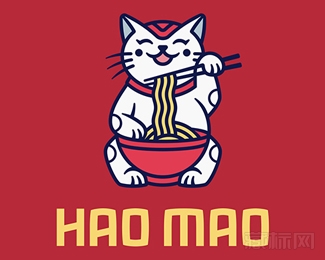 HAO MAO招财猫logo设计欣赏