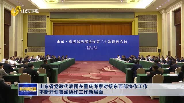 å±±ä¸œçœå…šæ”¿ä»£è¡¨å›¢åœ¨é‡åº†è€ƒå¯Ÿå¯¹æŽ¥ä¸œè¥¿éƒ¨åä½œå·¥ä½œ ä¸æ–­å¼€åˆ›é²æ¸åä½œå·¥ä½œæ–°å±€é¢