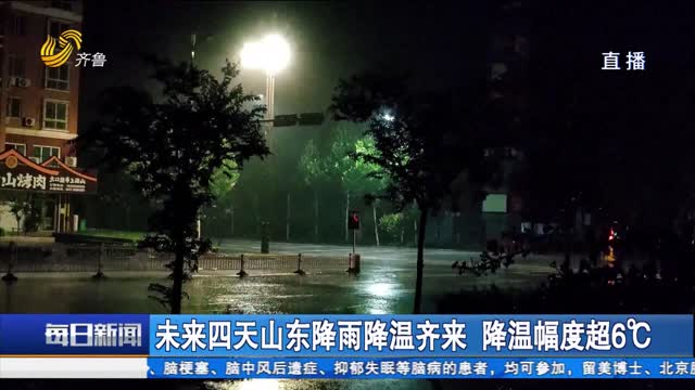 æœªæ¥å››å¤©å±±ä¸œé™é›¨é™æ¸©é½æ¥ é™æ¸©å¹…åº¦è¶…6â„ƒ