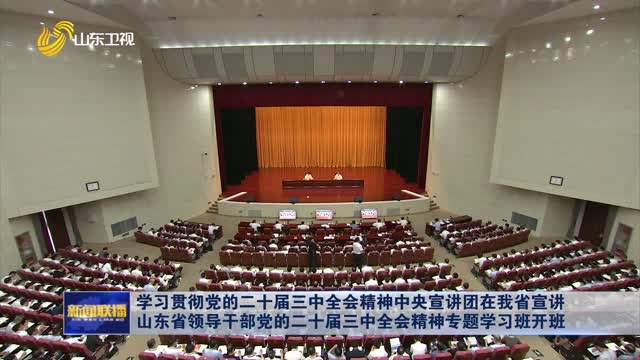 å­¦ä¹ è´¯å½»å…šçš„äºŒåå±Šä¸‰ä¸­å…¨ä¼šç²¾ç¥žä¸­å¤®å®£è®²å›¢åœ¨æˆ‘çœå®£è®² å±±ä¸œçœé¢†å¯¼å¹²éƒ¨å…šçš„äºŒåå±Šä¸‰ä¸­å…¨ä¼šç²¾ç¥žä¸“é¢˜å­¦ä¹ ç­å¼€ç­